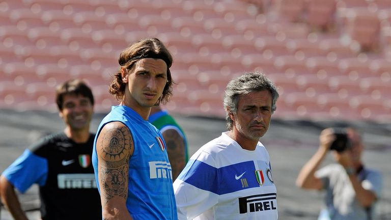 Zlatan Ibrahimovic (left) worked with Jose Mourinho at Inter Milan