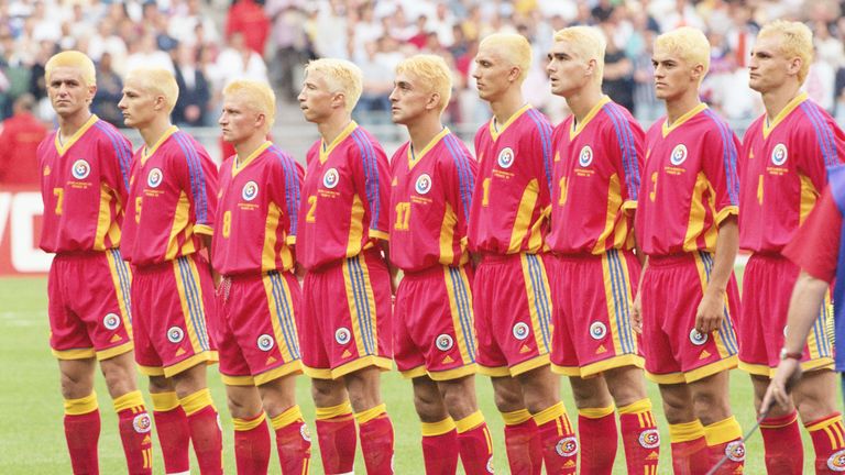 The bleach blond Romanians line up