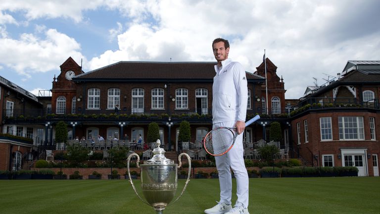 Andy Murray hat 2016 im Queen&#39;s Club gewonnen und ist mit fünf Titel Rekordsieger des Turniers.