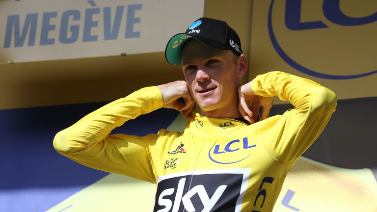 Hat das Gelbe Trikot fest im Blick: Chris Froome