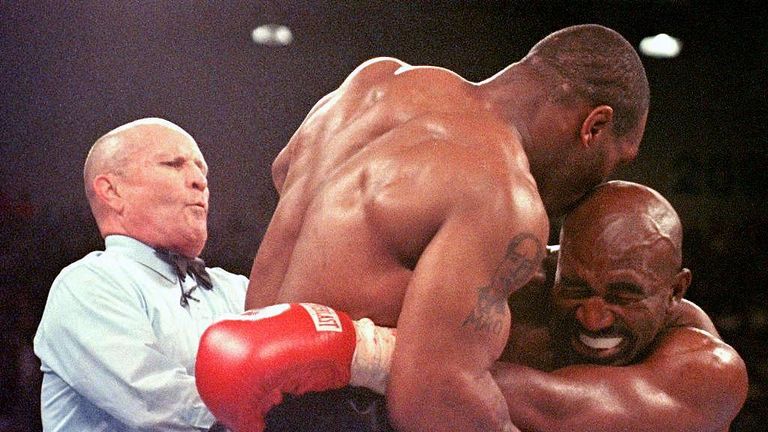 Mike Tyson und Evander Holyfield 1