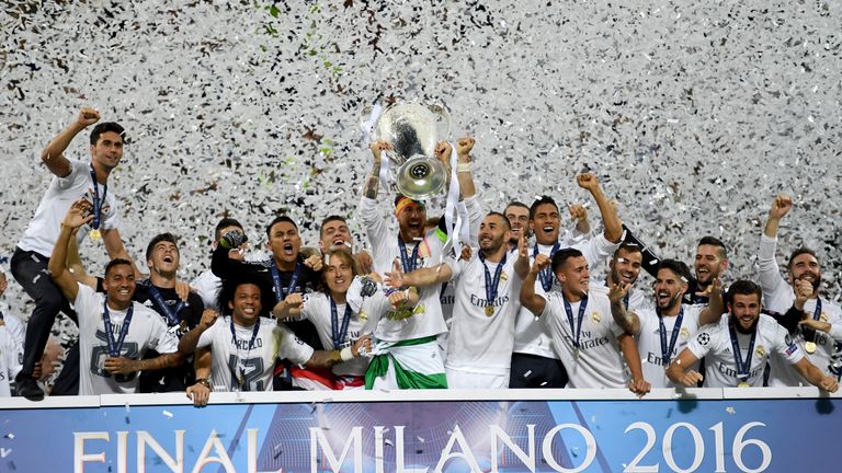 2016 gewann Real Madrid im Finale gegen Atletico die Champions League