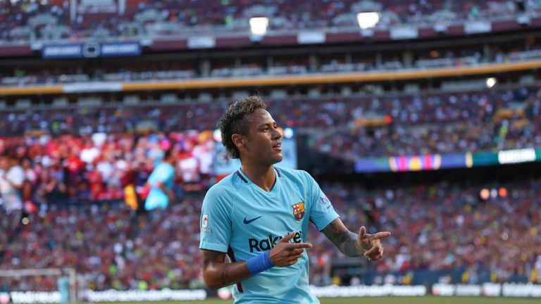 Neymar entschied mit seinem Treffer die Partie gegen Man United