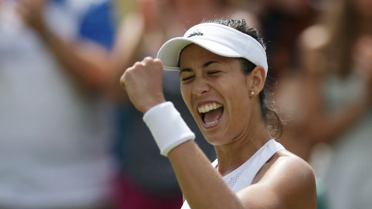 Siegerlächeln von Garbine Muguruza.