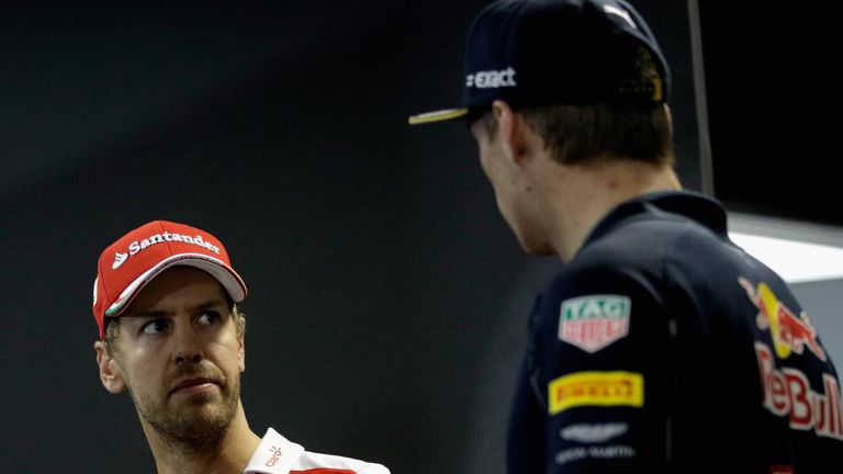 Sebastian Vettel und Max Verstappen.