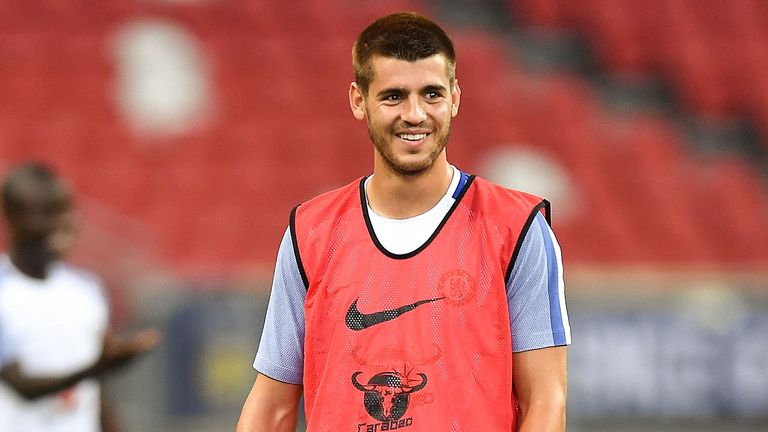 Alvaro Morata feiert gegen den FC Bayern sein Debüt im Dress des FC Chelsea. 