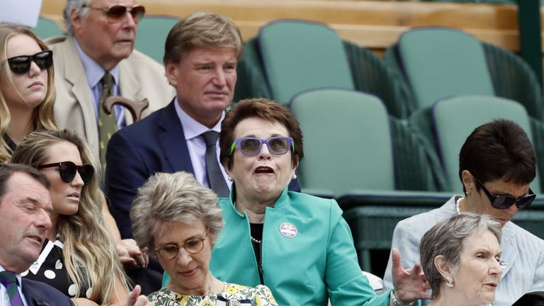 Tennis-Legende Billie Jean King darf in der Royal Box nicht fehlen.