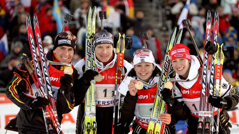 Bei den Weltmeisterschaften 2008 in Östersund gewann Neuner zusammen mit Andreas Birnbacher, Michael Greis und Sabrina Buchholz die erste Gold-Medaille für Deutschland im Mixed-Wettbewerb.
