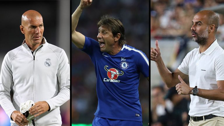 Pep Guardiola kann mit der Vorbereitung seiner Mannschaft zufrieden sein. Die Teams von Zinedine Zidane und Antonio Conte haben dagegen noch Nachholbedarf.