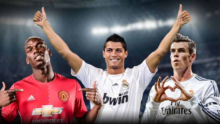 Paul Pogba, Cristiano Ronaldo und Gareth Bale gehören zu den teuersten Transfers.