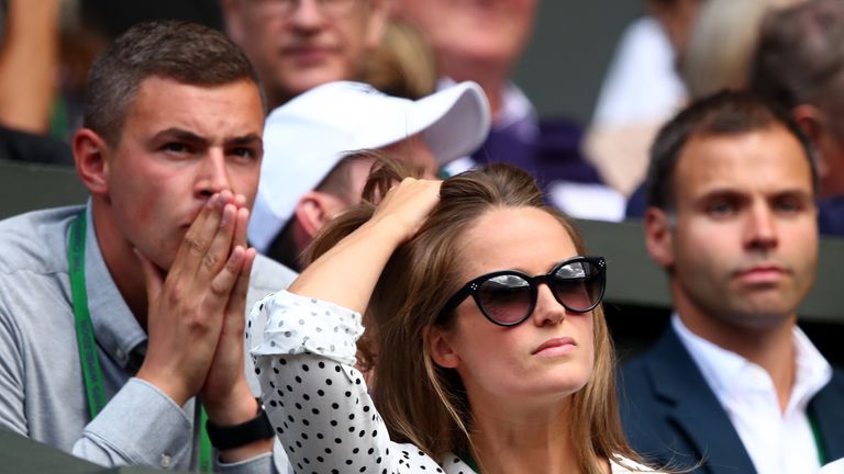 Kim Sears, Ehefrau von Andy Murray, ist immer eine Augenweide auf der Tribüne.