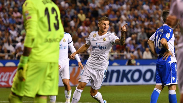 Neben Toni Kroos waren auch Gareth Bale (20.) und Casemiro (27.) erfolgreich.