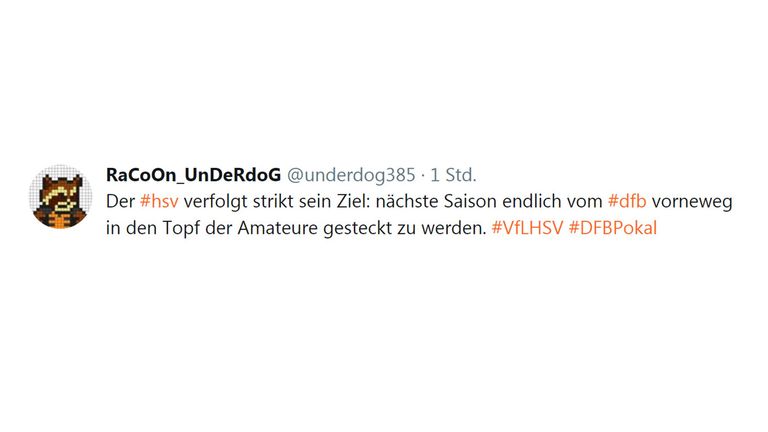 Das langfristige Ziel des HSV ist für diesen User eindeutig: Vom Profi zum Amateur. Quelle: twitter.com/underdog385