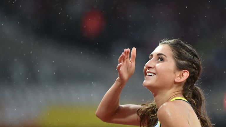 Gesa Felicitas Krause steht im Finale über 3000 m Hindernisse. 