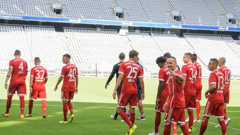 Spaßvogel Franck Ribery ist wie immer in bester Rumalber-Laune.