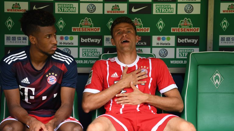 Thomas Müller saß gegen Werder zu Beginn nur auf der Bank.