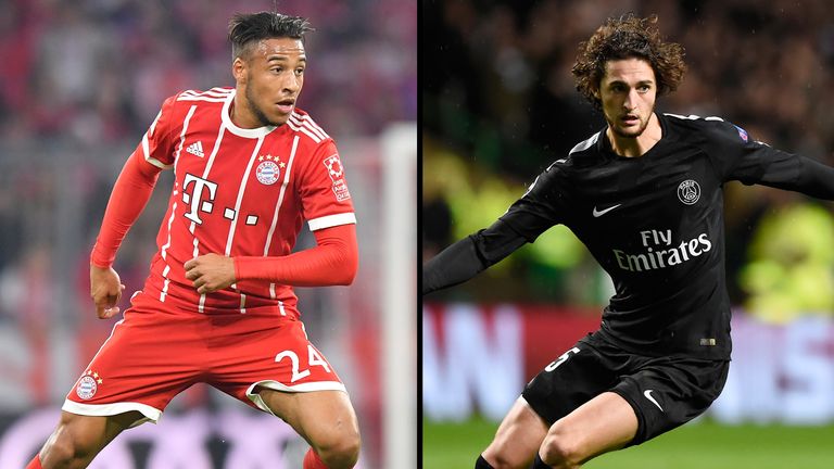 Zentrales Mittelfeld: Corentin Tolisso – Adrien Rabiot