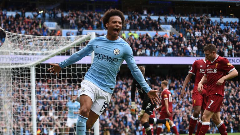 Leroy Sane erzielt gegen Liverpool zwei Treffer.