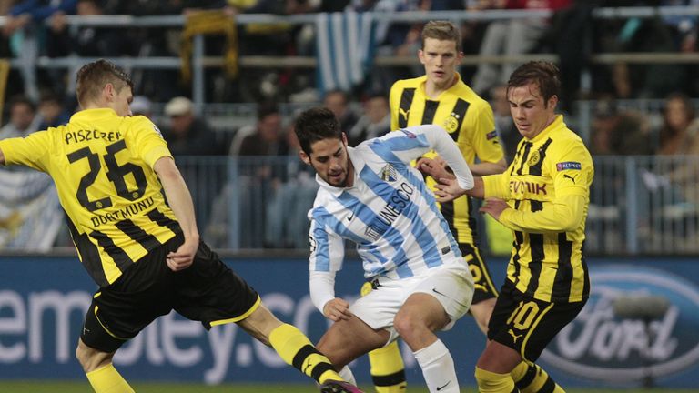 Mit Isco (l.) hatte es Mario Götze bereits 2013 zu tun - beim denkwürdigen CL-Vertelfinale gegen den FC Malaga, für den der heute Real-Star damals noch auflief.
