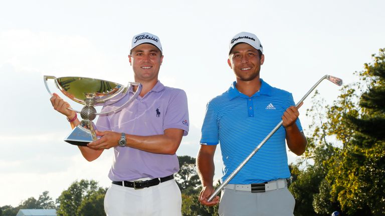 FedEx-Cup-Champion Justin Thomas und Finalsieger Xander Schauffele haben am Schlusstag in Atlanta gut lachen.