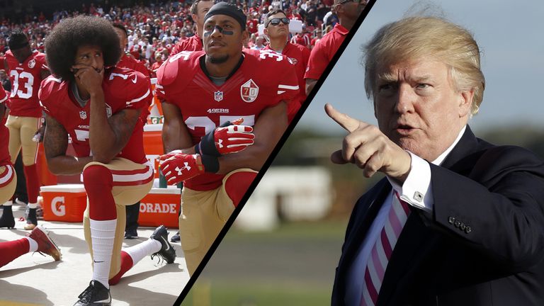 US-Präsident Donald Trump kritisiert den Boykott einiger NFL-Spieler während der US-Nationalhymne scharf.