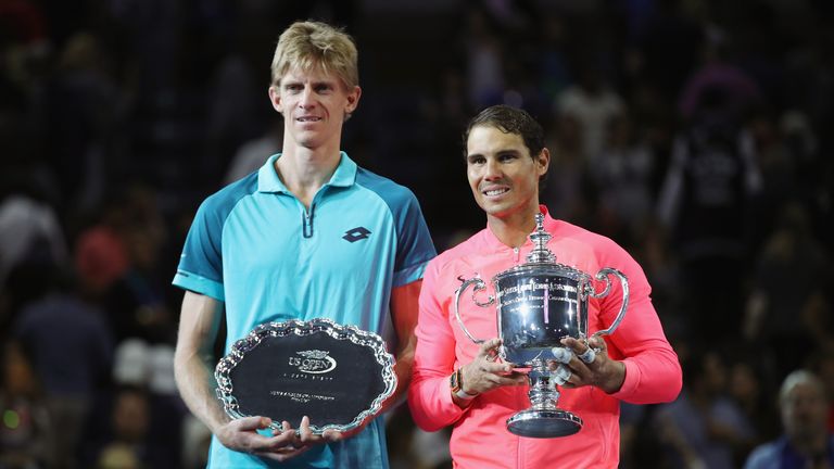 Underdog Kevin Anderson muss sich Altmeister Rafael Nadal geschlagen geben.