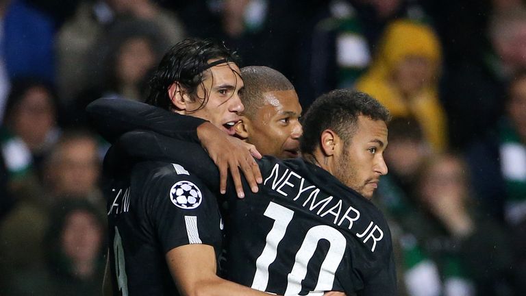 Cavani, Mbappé und Neymar: PSG feiert das neue Traum-Trio.