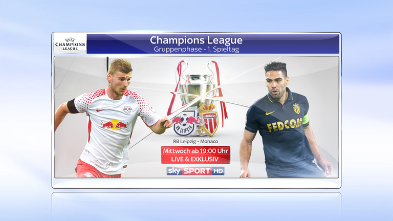 Leipzigs Champions League-Premiere gegen Monaco am Mittwoch ab 19:00 Uhr LIVE und EXKLUSIV auf Sky!