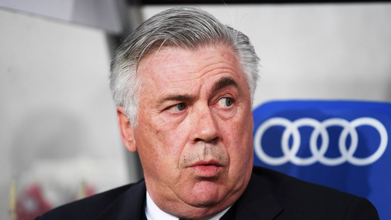 Mit grimmiger Mine verfolgte Carlo Ancelotti im April die Niederlage seines Teams bei 1899 Hoffenheim.