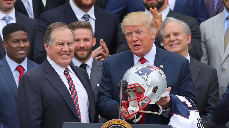 Im April empfing Donald Trump die New England Patriots im Weißen Haus.