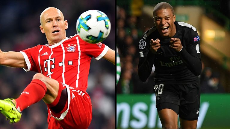 Rechtsaußen: Arjen Robben – Kylian Mbappe