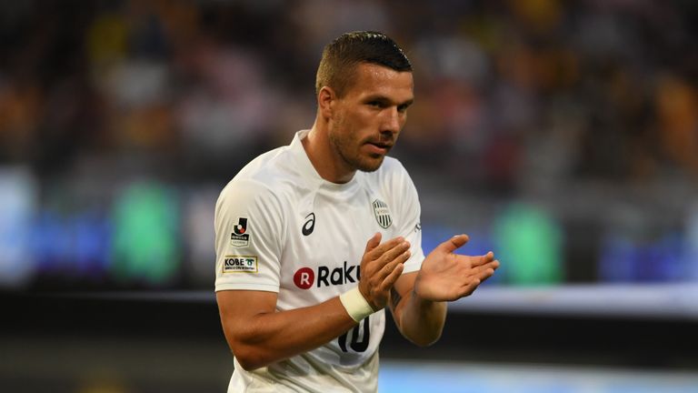 Lukas Podolski gewann mit Vissel Kobe mit 2:1 bei Gamba Osaka.