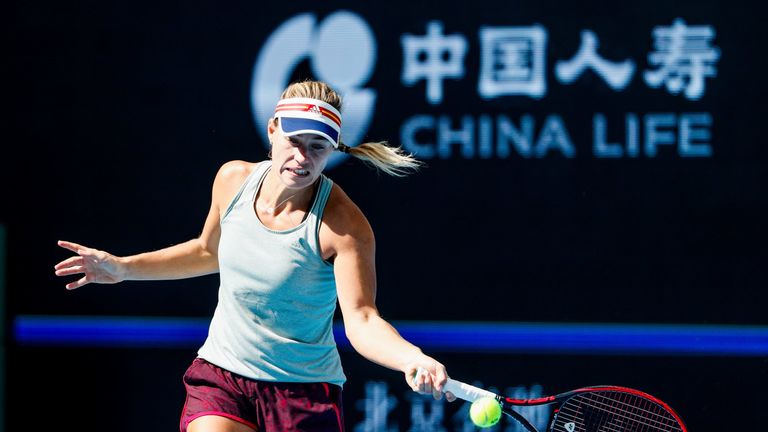 Angelique Kerber kommt in China gut ins Turnier.