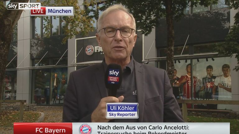 Sky Sport News HD Reporte Uli Köhler berichtet von der Säbener Straße über die Trainersuche des FC Bayern München.