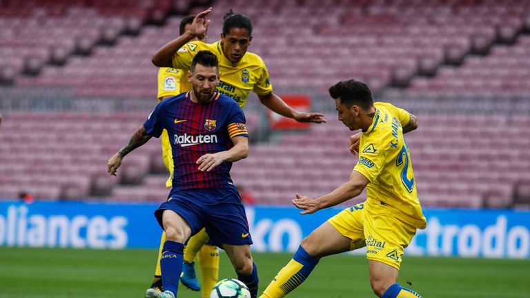 Lionel Messi erzielt beim 3:0 gegen Las Palmas einen Doppelpack.