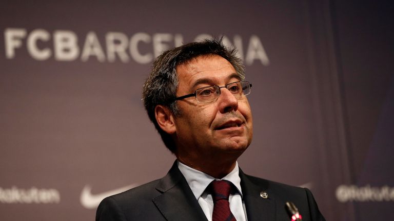 Josep Bartomeu wendet sich per Video-Botschaft an die Fans.