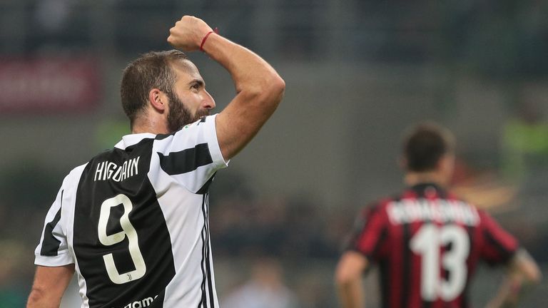 Gonzalo Higuain schießt Juventus Turin zum Sieg gegen den AC Mailand.