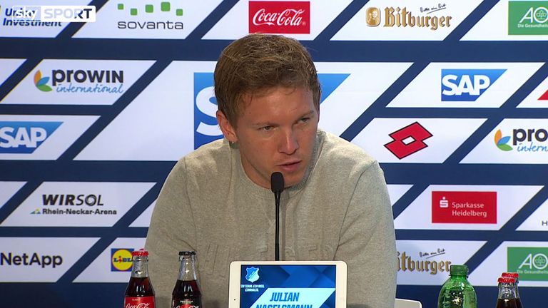Julian Nagelsmann entschuldigt sich für seinen Flaschenwurf auf einen Fan.