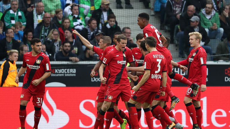 Nach einem 0:1-Rückstand dreht Leverkusen auf und gewann 5:1 in Mönchengladbach. 