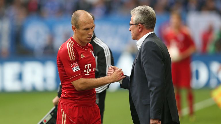 Arjen Robben und Jupp Heynckes holten 2013 gemeinsam das Triple