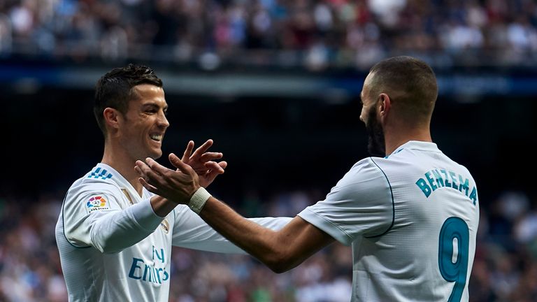 Zwei Tore, zwei Torschützen: Ronaldo und Benzema verhindern ein Remis gegen Malaga.