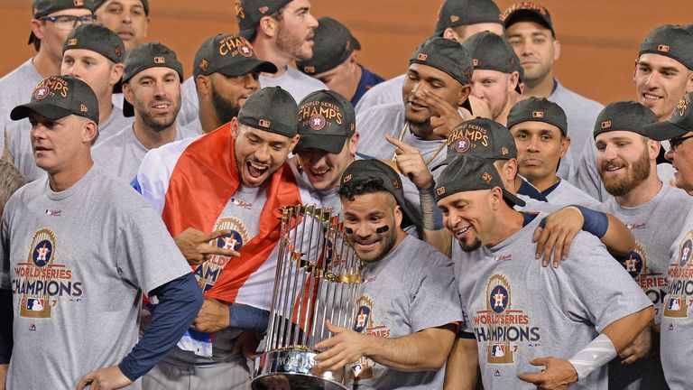 Es ist vollbracht: Die Houston Astros gewinnen zum ersten Mal die World Series.