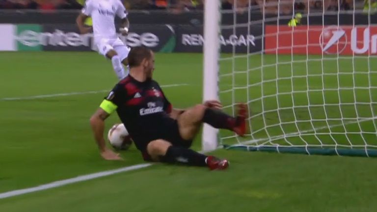 Was für eine Aktion von Milan-Verteidiger Leonardo Bonucci.
