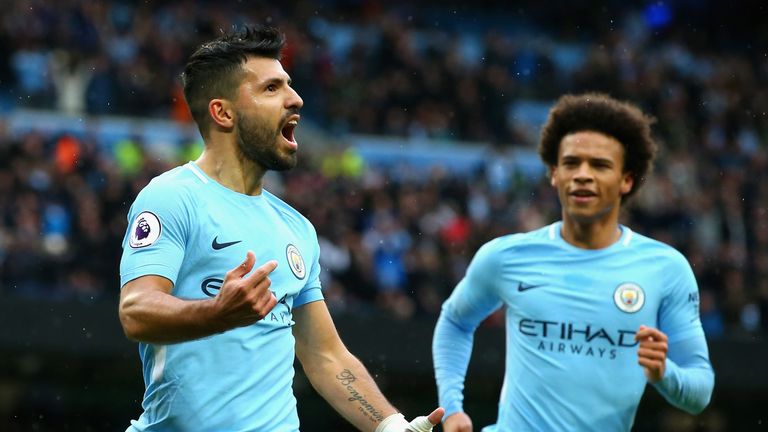 In der Premier League geht es etwas ruhiger zu als in den anderen Top-Ligen. Sergio Agüero von Manchester City reichen 8 Tore zur alleinigen Führung.