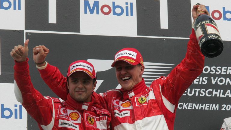 2006 siegt Schumacher auch in Hockenheim, Massa wird Zweiter. Weltmeister wird in diesem Jahr allerdings Fernando Alonso.