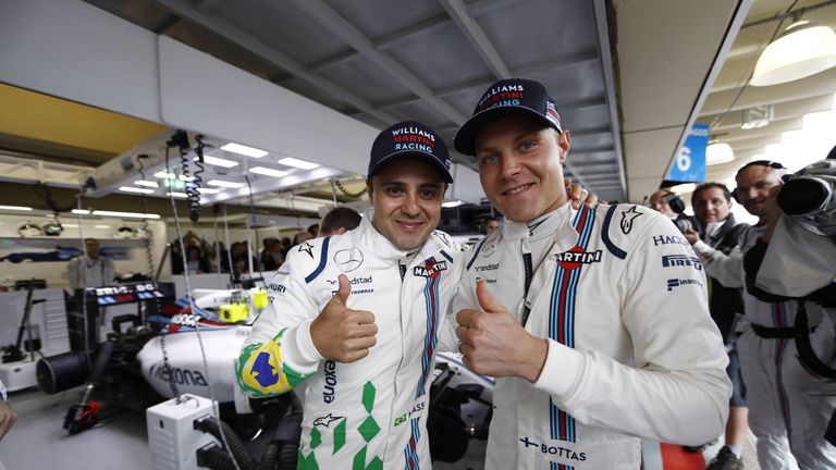 Im Herbst seiner Karriere fährt Felipe Massa von 2014 bis 2016 an der Seite von Valtteri Bottas bei Williams.