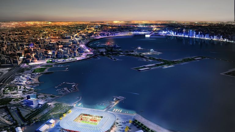 Das Ras Abu Aboud Stadium soll an der Küste von Doha entstehen.