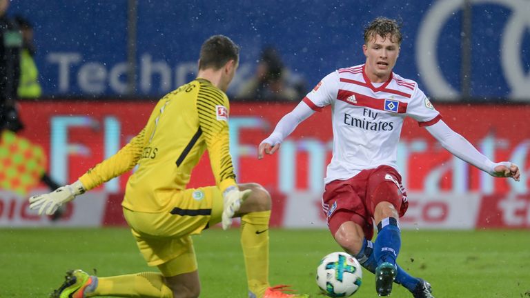 Jann-Fiete Arp konnte gegen Wolfsburg keinen Treffer erzielen. 