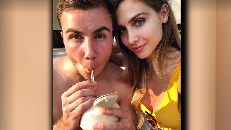 Auch Mario Götze hat seinen Spaß (Quelle: Instagram/annkathrinvida).