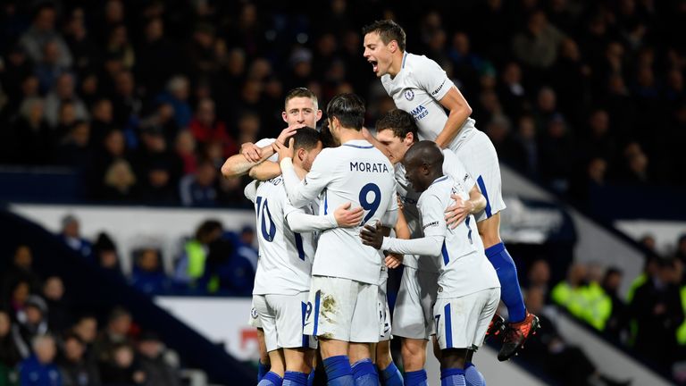 12.5.2017 - FUSSBALL: Der FC Chelsea wird zum sechsten Mal englischer Meister. Die Mannschaft von Teammanager Antonio Conte sichert sich den Titelgewinn in der Premier League bei West Bromwich Albion durch ein 1:0 am 36. von 38 Spieltagen.